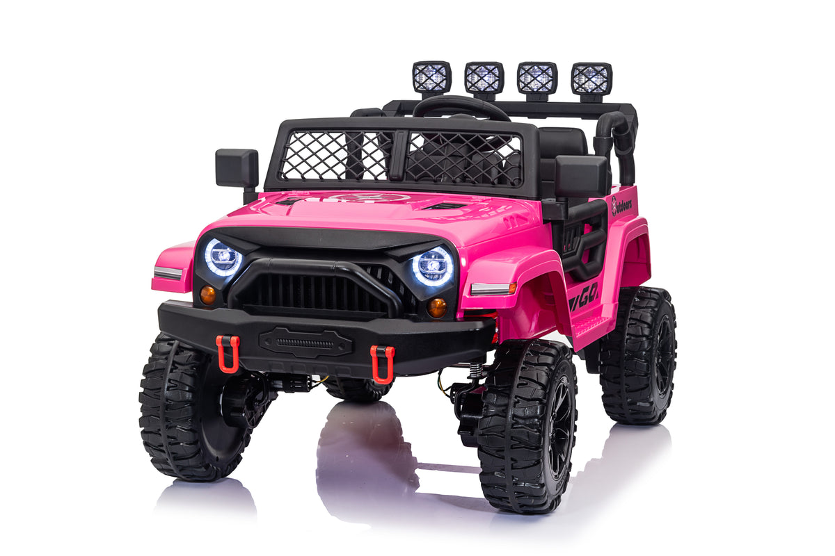 24V7Ah 2 Seater Ride on Jeep, Motor: 4WD × 550, 4-EVA Wheel Ride on Toys for Big