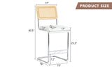 Set of 2 Faux Leather Bar Stool White