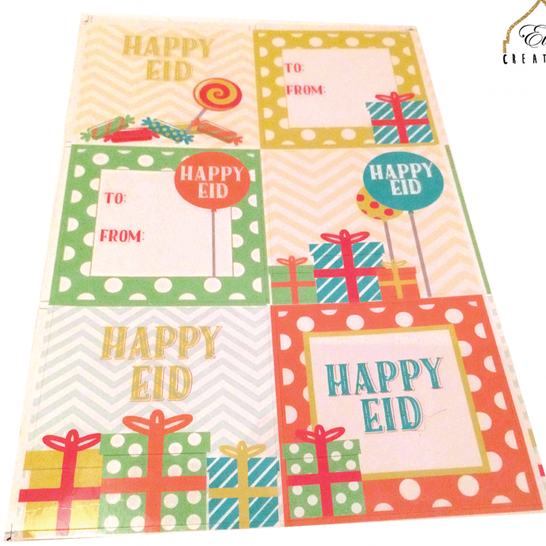 Eid Party Sticker Labels