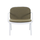 Luna Outdoor PP Club Chair Set - White Green Cushion