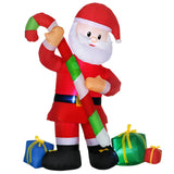 HOMCOM 6ft Christmas Inflatables Outdoor Decorationss Decorations Santa Claus wi