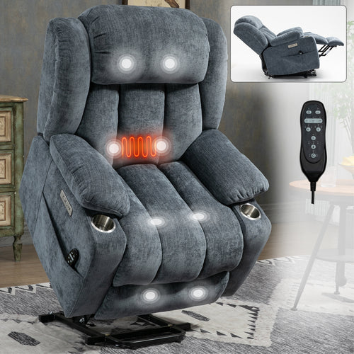 Heavy Duty Power Lift Recliner Chair 350 LBS Massage Heat