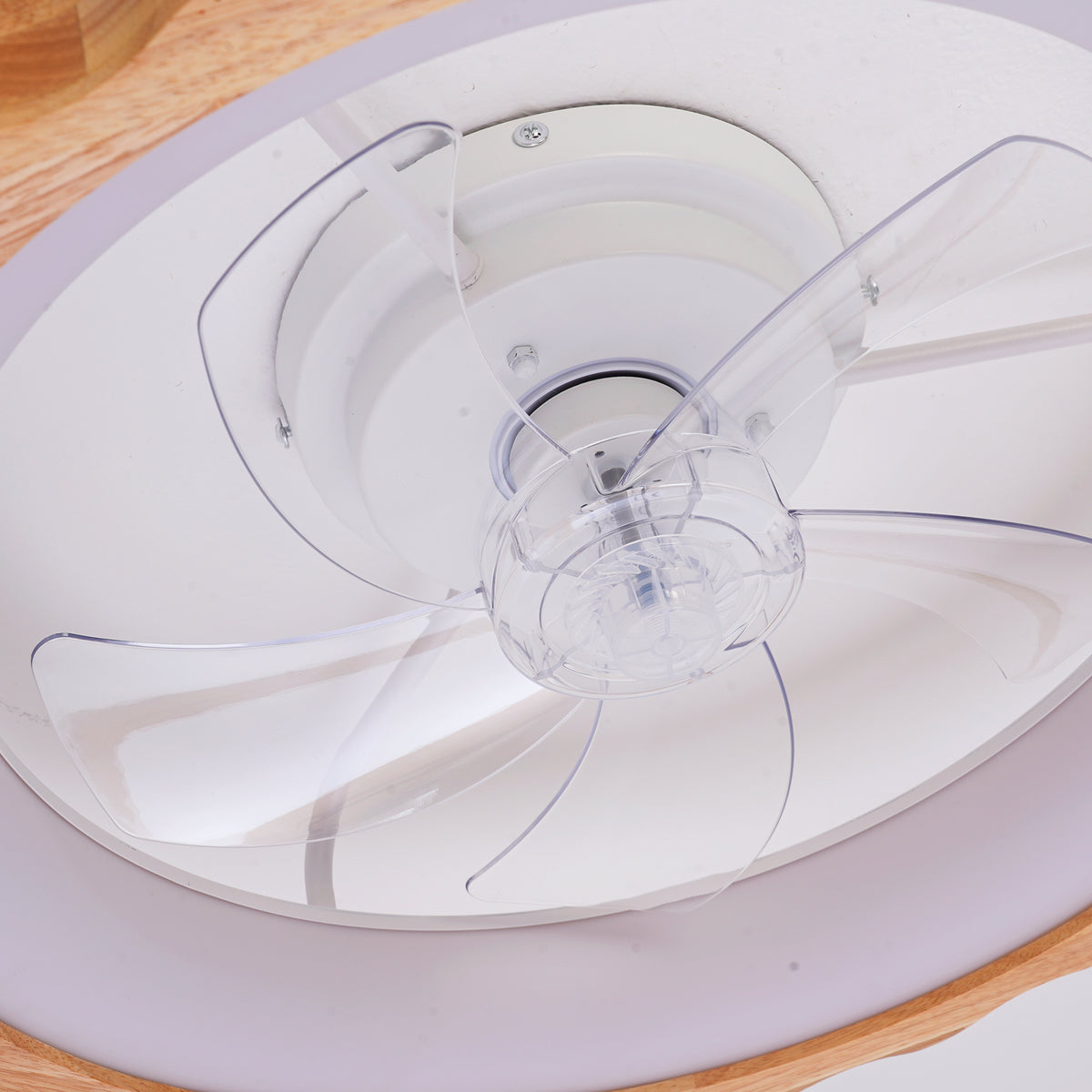 20" Plum Blossom Flush Mount Ceiling Fans with Lights and Remote