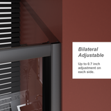 60.in W x 62.in H Single Sliding Shower Door for Bathtub