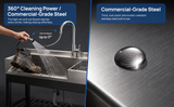 Stainless Steel Utility Sink, Freestanding Sink 1