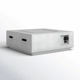 Modern Fiber Concrete Fire Pit Table Gray Propane Natural Gas