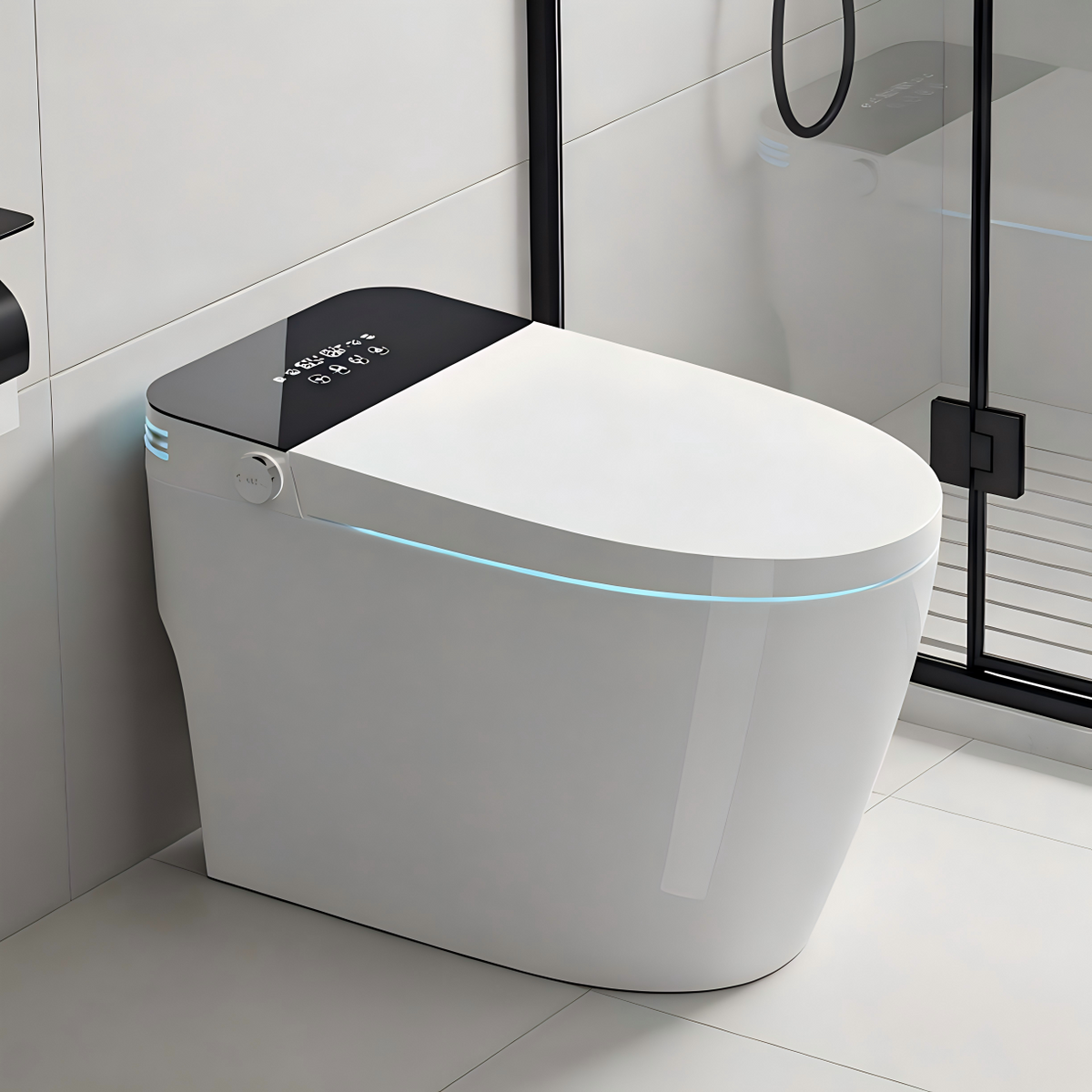 Tankless Smart Toilet With Bidet Built In, One-piece Bidet Toilet Seat