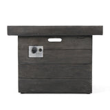 ANCHORAGE 32'' Wood Square MGO Fire Pit Grey - 40,000 BTU