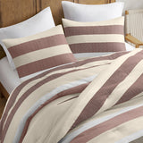 2-Piece Twin/Twin XL Comforter Set, Stripe Texture, Terracotta