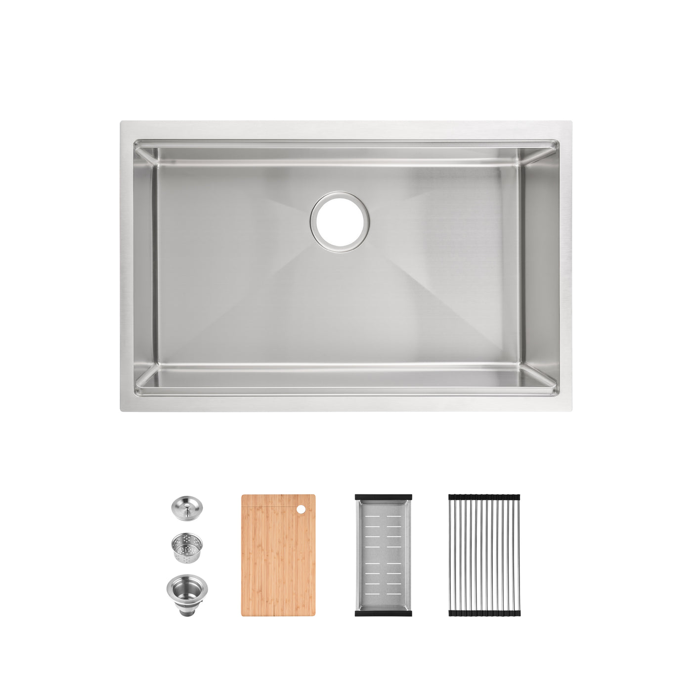 Stainless Steel Undermount Kitchen Sink 30x19 Single Bowl