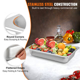 6 Pack Steam Table Pans 20.9 x 12.8 x 3.9 Inch Deep Steam Table Pan Full Size