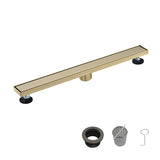 28" Linear Shower Drain 304 Stainless Steel with Hair Strainer