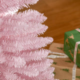 HOMCOM 5' Artificial Pencil Christmas Tree, Slim Xmas Tree with 294 Realistic Br