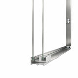 56-60in x 72in Aluminum Frame Double Sliding Shower Door, Brushed Nickel, 6mm