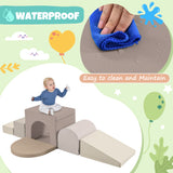 Colorful Soft Climb and Crawl Foam Playset 7 in 1, Soft Play Equipment Climb and