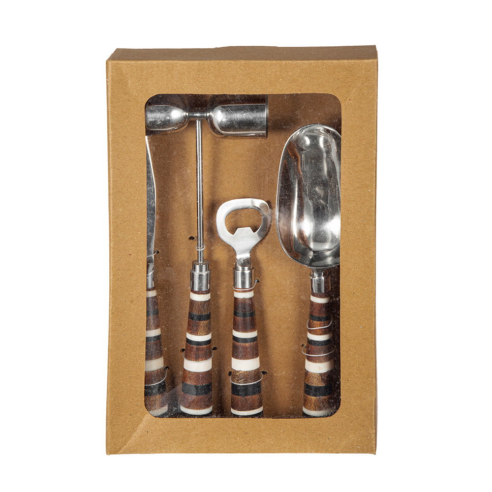 Set of 4 Barware Tools in