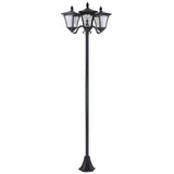 Outsunny 72" Solar Triple-Head Street Lamp Post Waterproof