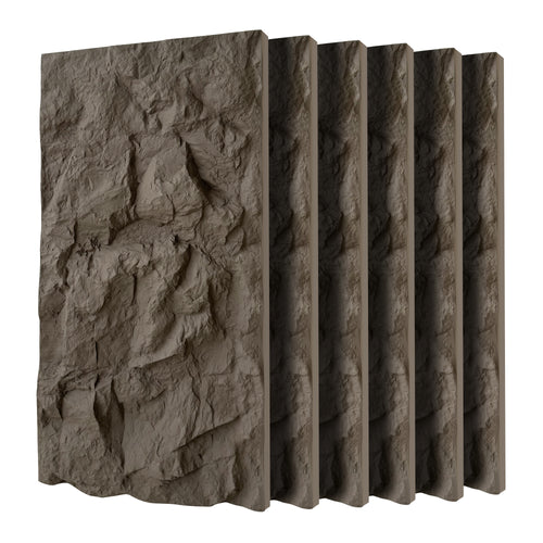 3D Faux Stone Wall Panels, 6 PCS PU Wainscoting Panel for Interior Wall Decor