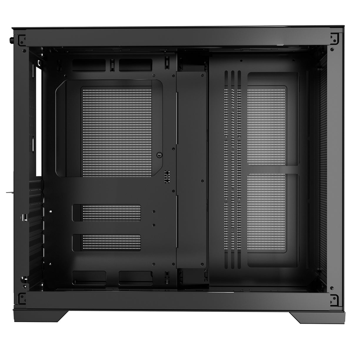 Mid-Tower PC Case Dual Chamber Gaming Computer Case for ATX Motherboard No Fan