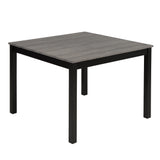 Fabric Dining Set Black/Light Gray
