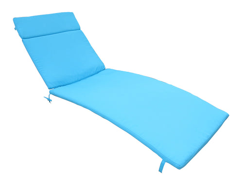 Outdoor Chaise Lounge Cushion - Salem Blue