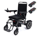 Wheelchair Electric Foldable Aluminum Dual Battery Black 41x24x39 In