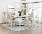 5pc Counter Height Dining Set Antique White Table Chairs