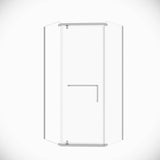 Neo-Angle Frameless Pivot Shower Door 6mm Tempered Glass