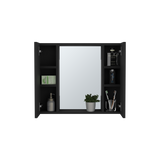 Medicine Cabinet - Double Door - Mirror - Black - 20.1"W x 22.8"H