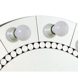 Farai Glam Wall Mirror - Mirrored Frame with Faux Crystal Diamonds