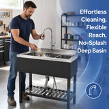 Stainless Steel Utility Sink, Freestanding Sink 1