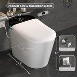 Modern Smart Toilet with Bidet Built In with Foot Kick
