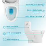 Elongated Toilet, 1.28 GPF, ADA Chair Height, 12" Rough-In, High Efficiency