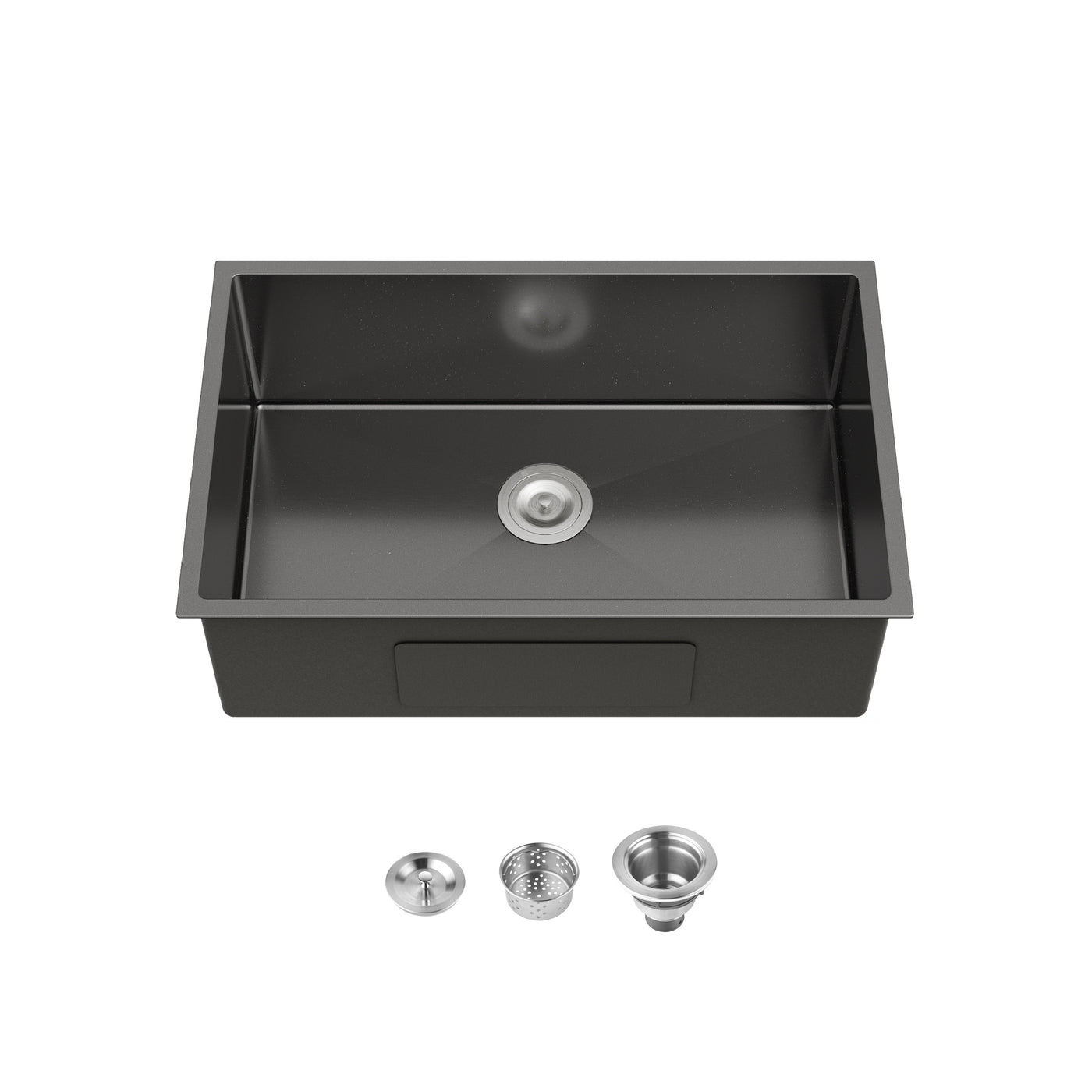 Stainless Steel Undermount Kitchen Sink 30x19 Single Bowl Black