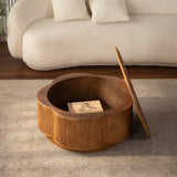 Engineered Wood Coffee Table with Storage Natural