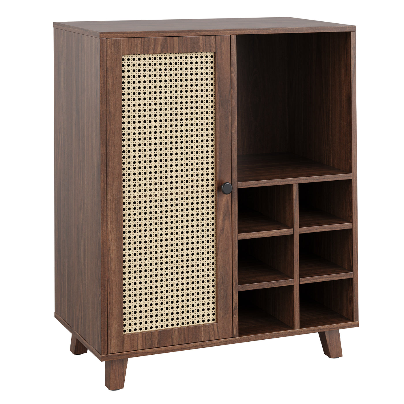 34 Inch Wine Bar Sideboard Cabinet with Storage Racks