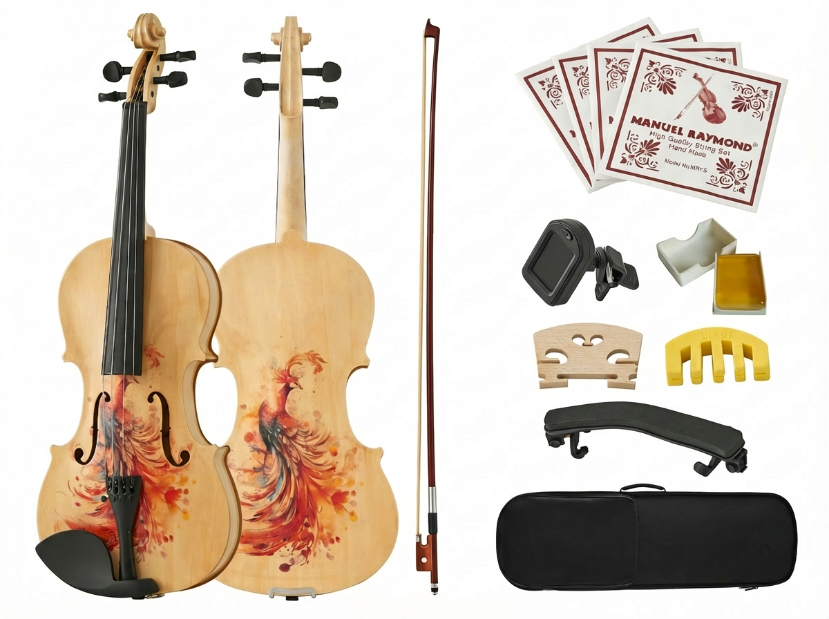Professional 4/4 Full-Size Violin - Premium Sound