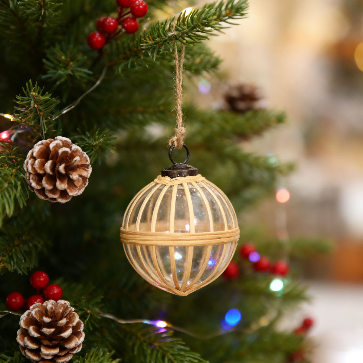 D3.9' X-Mas Hanging Ornament, Decorative Hanging Ball Christmas Tree Ornaments f