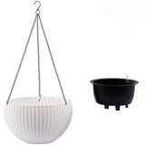 13.4" Self-Watering Hanging Planter with Water Indicator (2-Pack)