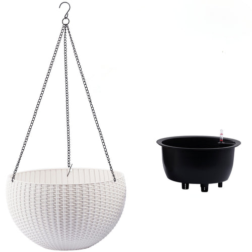 13.4" Self-Watering Hanging Planter with Water Indicator (2-Pack)