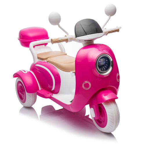 12V Two motors Kids Ride On Level Up Two-seater  Electric Motorcycle,Three-wheel