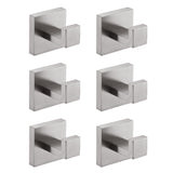 6 Pack Stainless Steel Wall-Mounted Towel Hooks