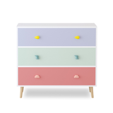 Kids 3 Drawer Dresser, Baby Nightstand for Bedroom, Storage Cabinet