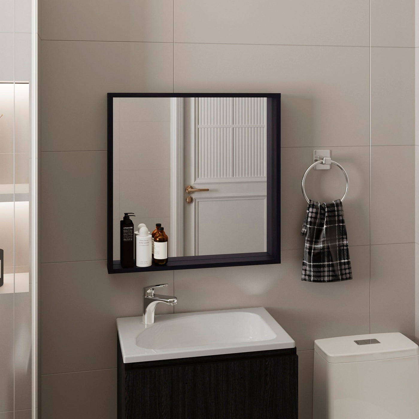 Wall-Mounted Bathroom Medicine Cabinet Mirror with Storage
