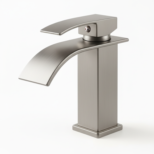 Single Handle Brushed Nickel Bathroom Faucet Stainless Steel
