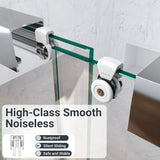 56"-60"W*60" H Semi-Frameless Double Sliding Shower Door, Bypass Shower Door