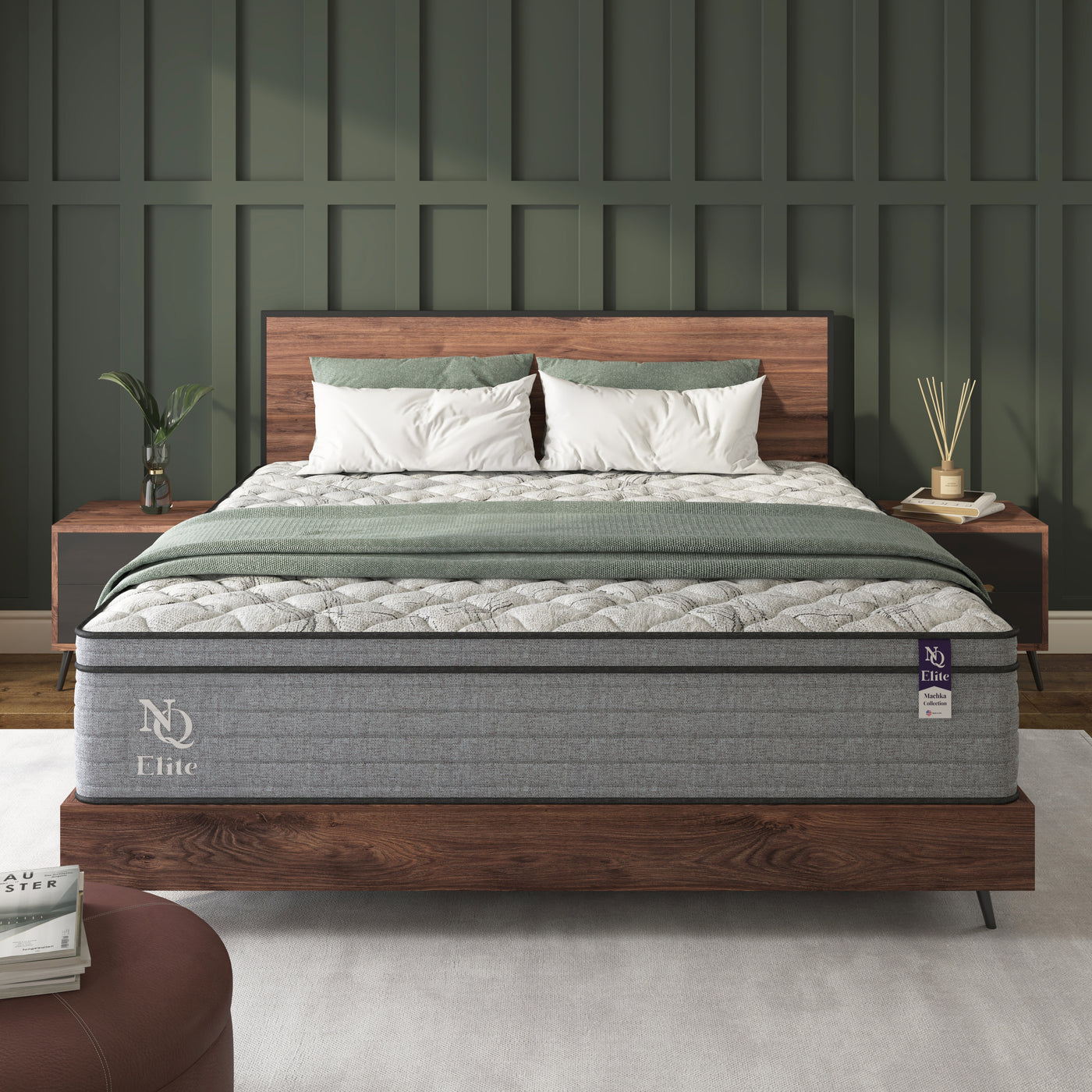 Twin Cooling Gel Memory Foam Hybrid Mattress 10" Grey