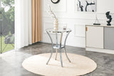 Glass Bar Table Chrome