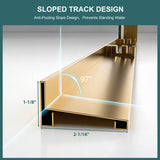 48"W× 76"H Triple Bypass Sliding Shower Door With 5/16 In. (8mm) Clear Glass
