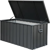 100 Gallon Outdoor Storage Deck Box Waterproof, Large Patio Storage Bin for